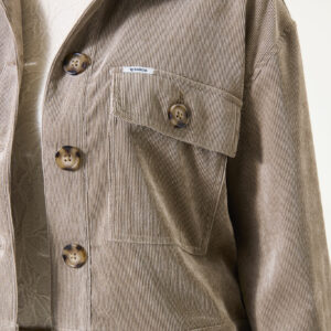 Sur chemise en velours taupe