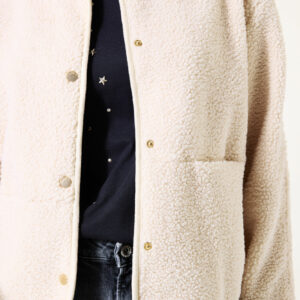 Veste teddy écru