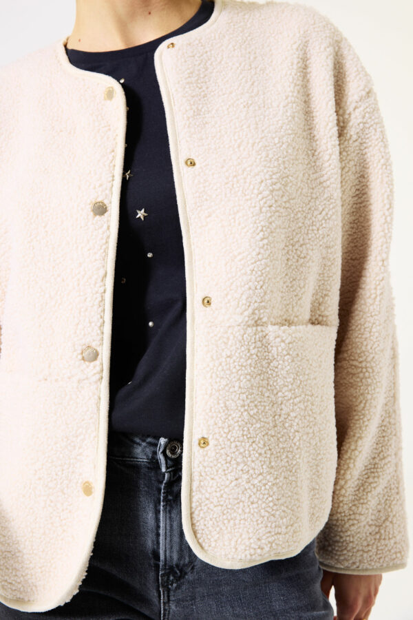 Veste teddy écru