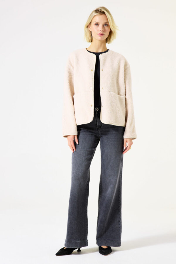 Veste teddy écru – Image 2