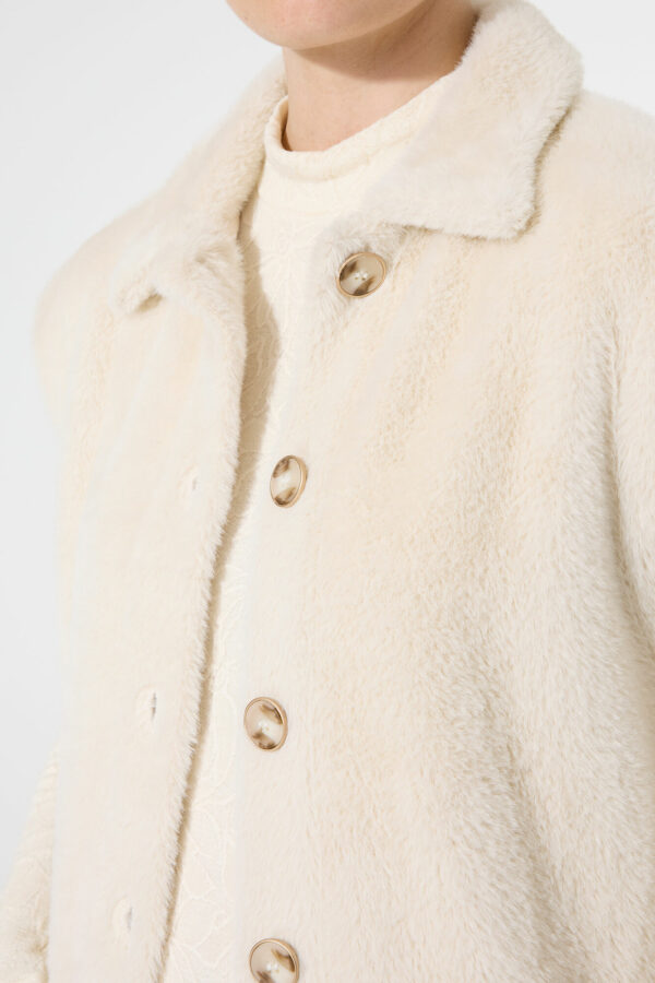 Gilet sans manches doudou écru