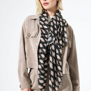 Foulard noir et taupe