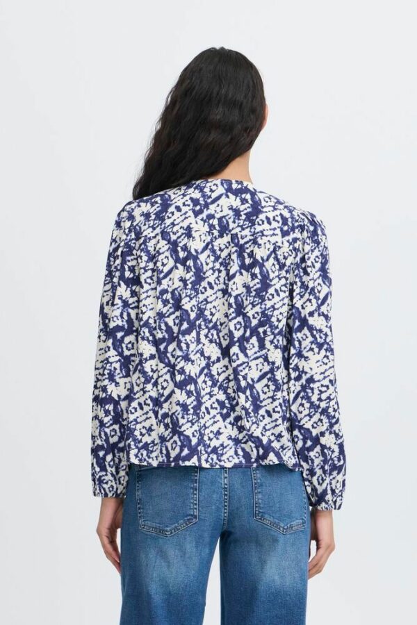 Blouse motifs bleu roi – Image 5