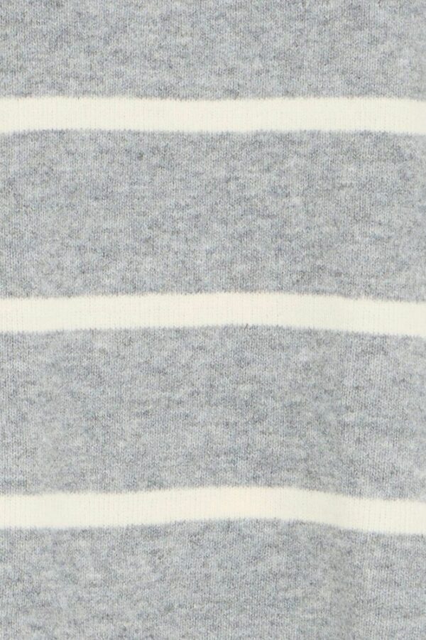 Pull manches 3/4 rayé gris – Image 6