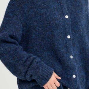 Cardigan bleu boutonné