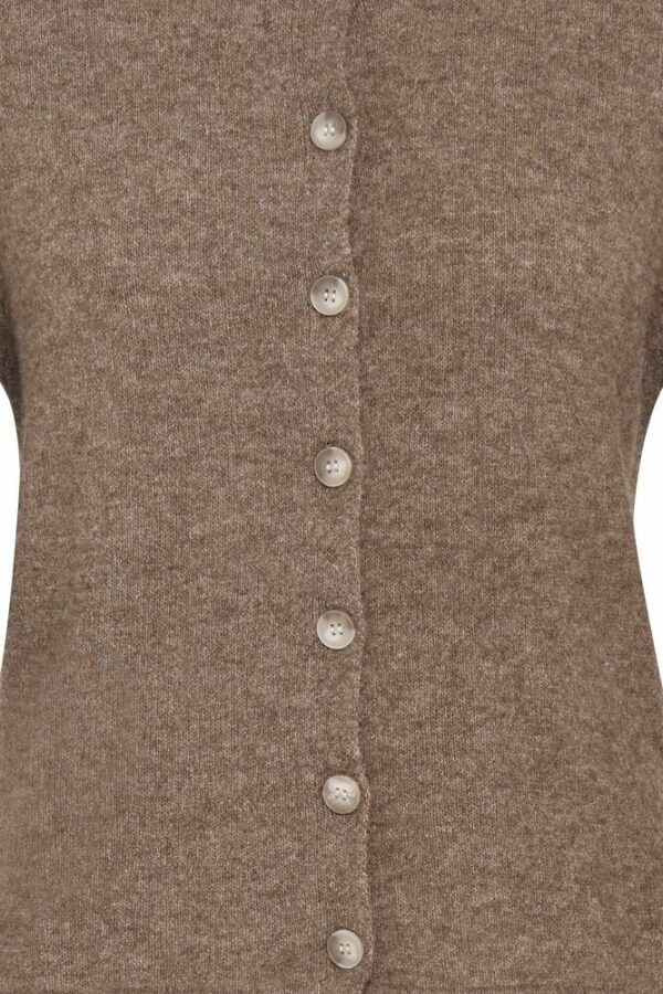 Cardigan boutonné marron – Image 2