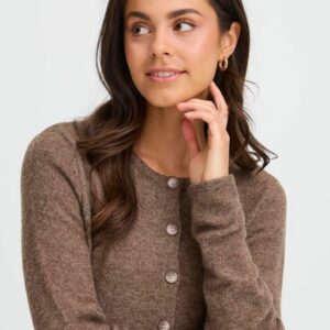 Cardigan boutonné marron