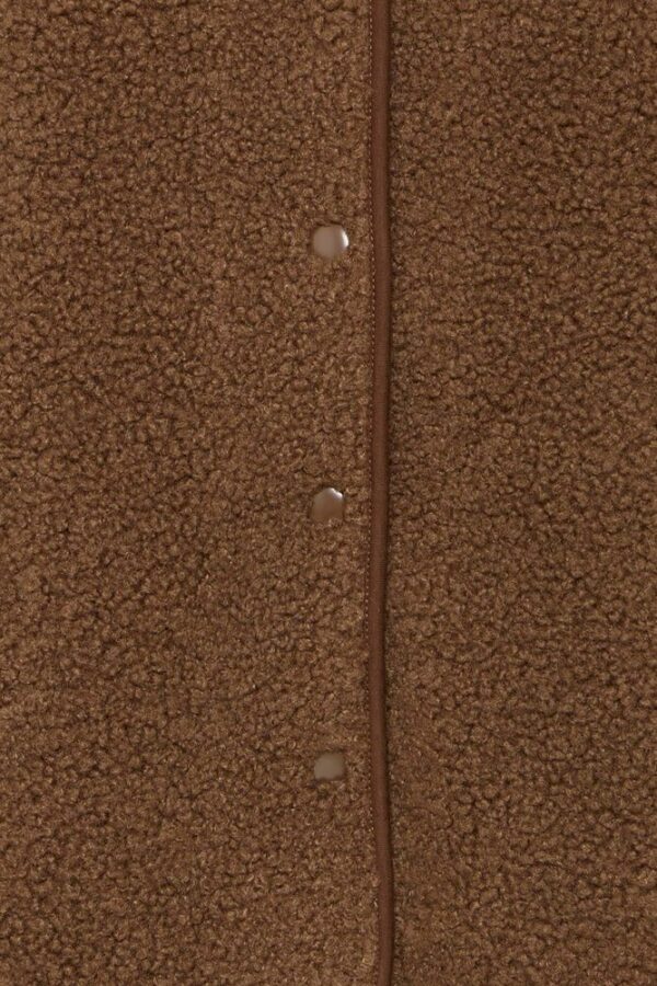 Gilet sans manches teddy marron – Image 6