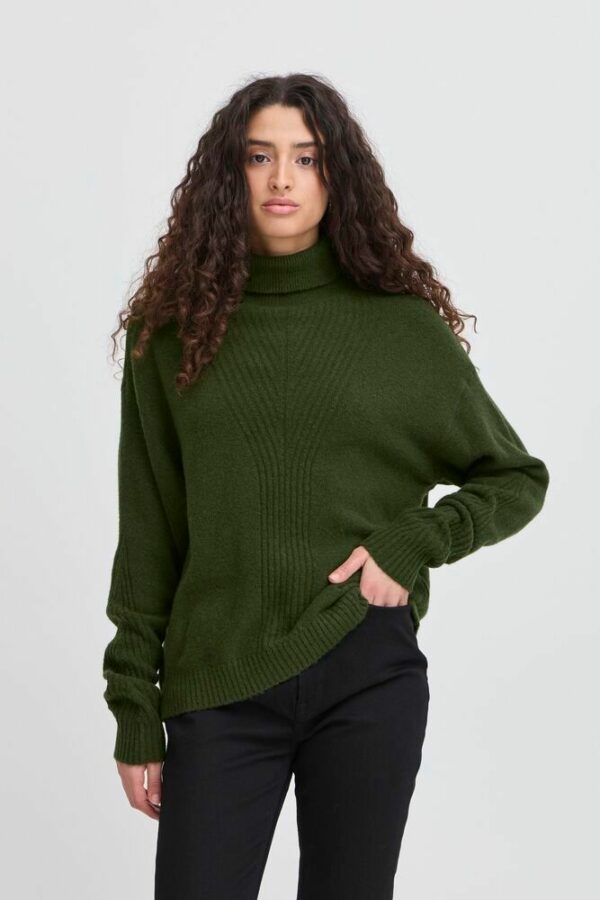 Pull col roulé kaki – Image 6