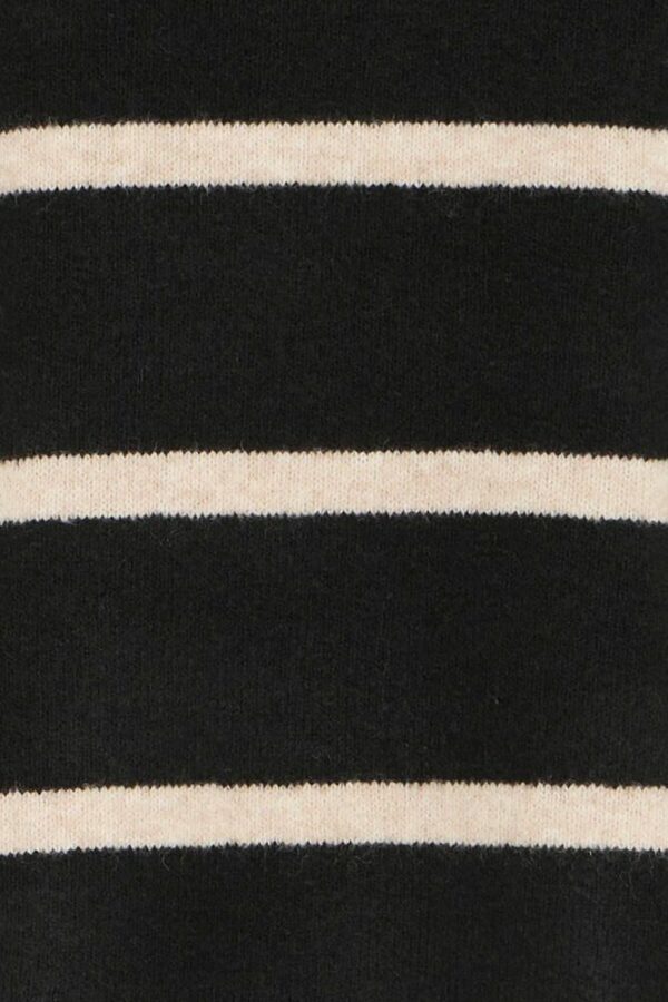 Pull manches 3/4 rayé noir – Image 6