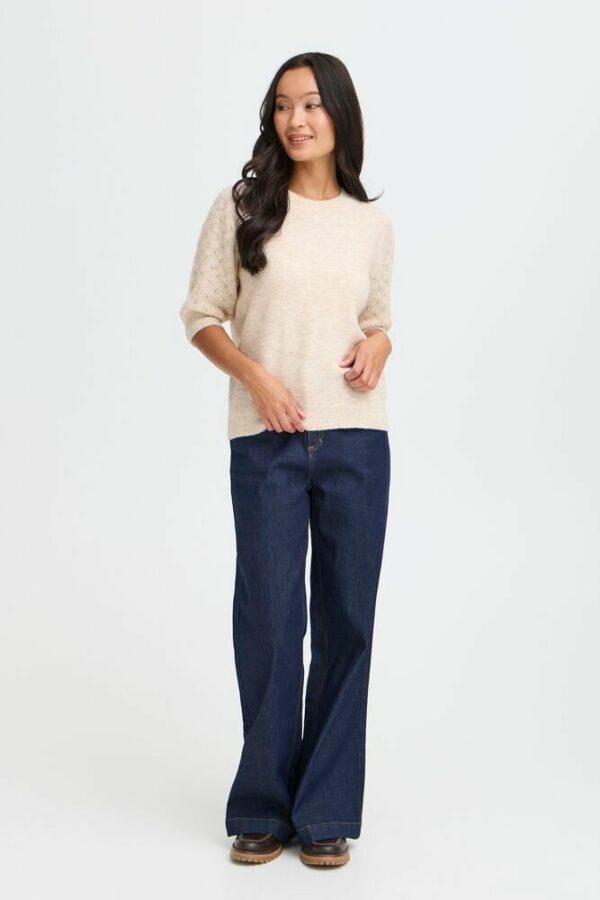 Pull manches courtes beige – Image 4