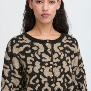 Cardigan motifs léopard