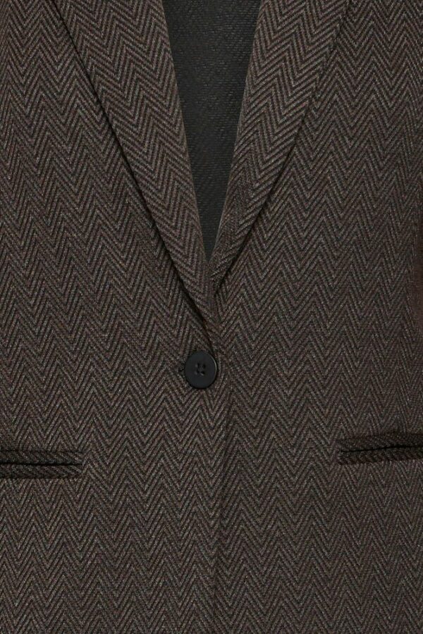 Blazer jacquard marron – Image 2