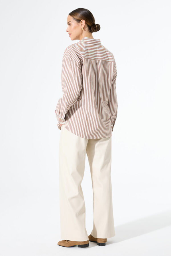 Chemise rayée marron – Image 4