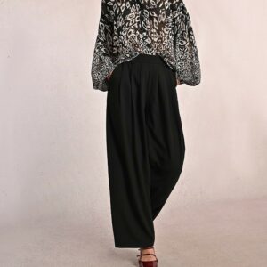 Pantalon marge plis noir
