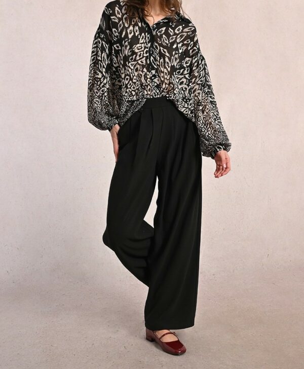 Pantalon marge plis noir – Image 3