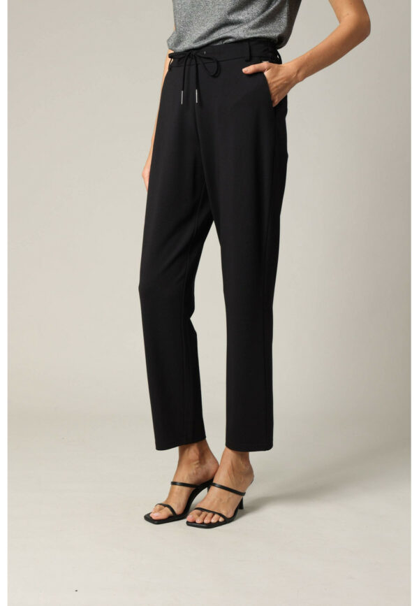 Pantalon taille élastique noir – Image 2
