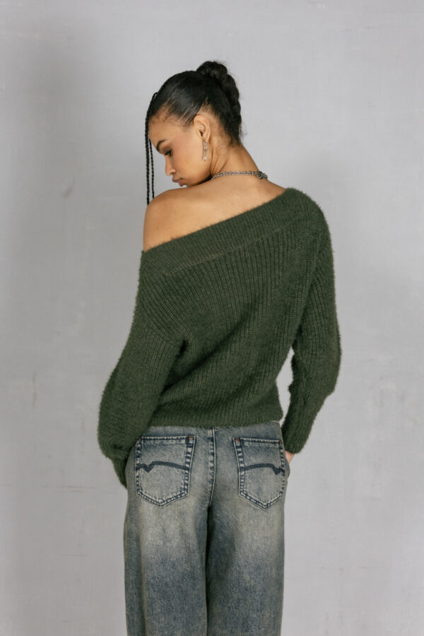 Pull col bateau kaki – Image 2
