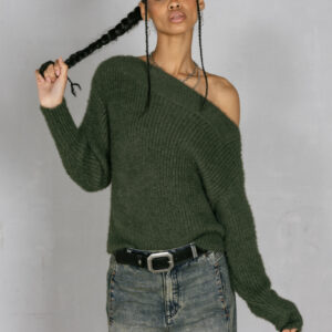 Pull col bateau kaki