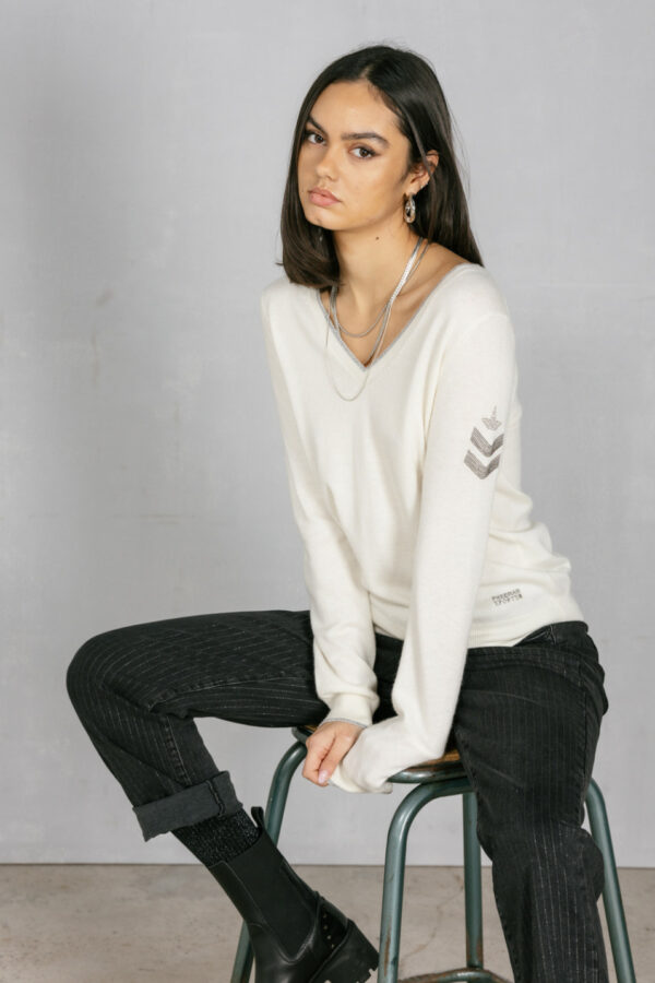 Pull col V cachemire – Image 2