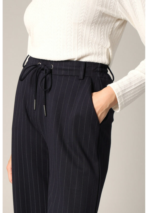 Pantalon large rayé bleu nuit – Image 2