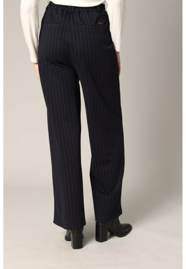 Pantalon large rayé bleu nuit – Image 5