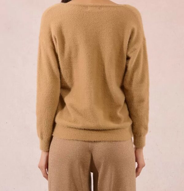 Pull maille doudou camel – Image 3