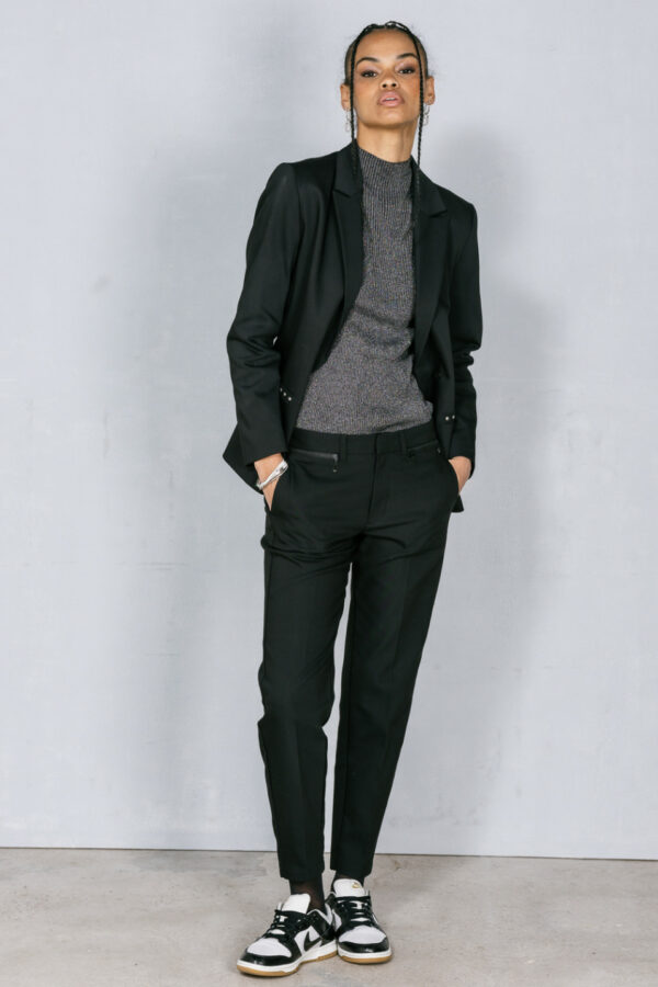 Pantalon noir avec zips – Image 3