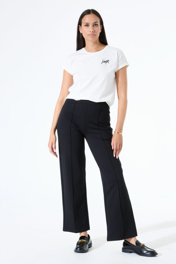 Pantalon noir 7/8e coupe droite