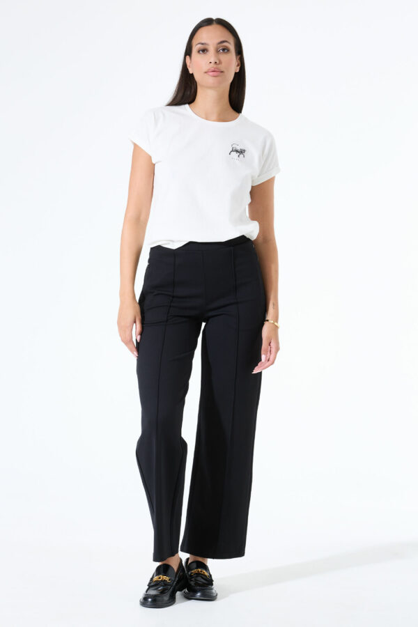 Pantalon noir 7/8e coupe droite – Image 2