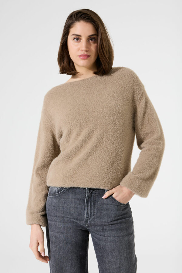 Pull doudou taupe