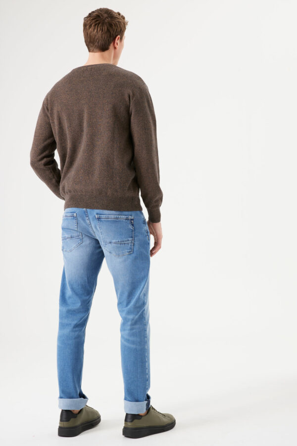 Pull col V marron – Image 4