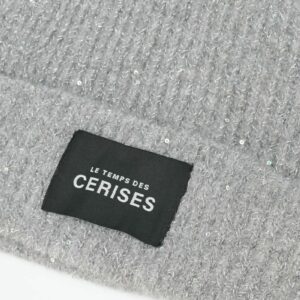 Bonnet gris pailleté