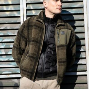 Veste plaire sherpa kaki