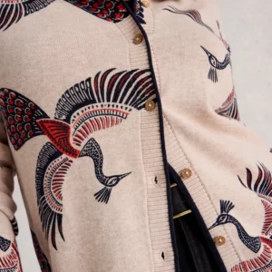 Gilet imprimé 100% coton motifs oiseaux