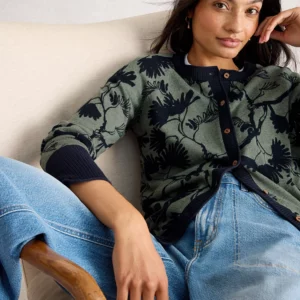 Gilet imprimé 100% coton bleu