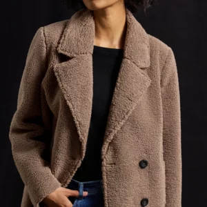 Veste caban teddy marron