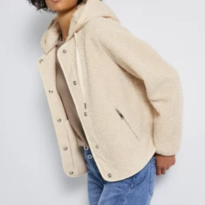 Veste bouclette écru