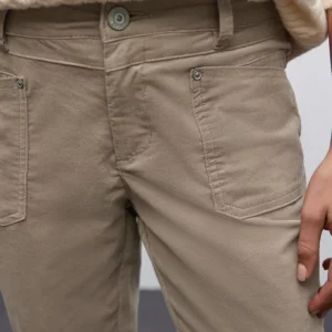 Pantalon en velours côtelé marron