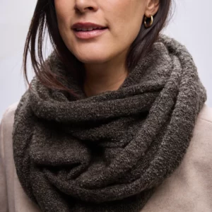 Echarpe bouclettes marron