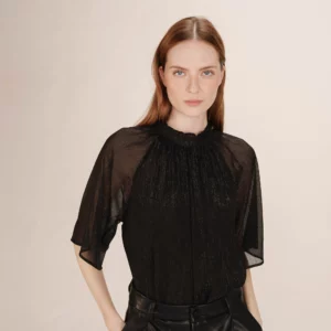 Blouse en lurex noir