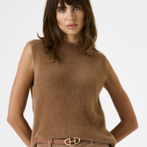 Débardeur en maille marron