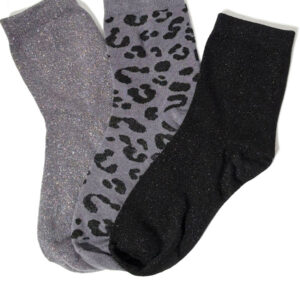 Boîte de 3 paires de chaussettes noir et gris