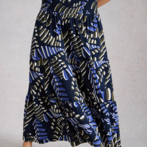 Jupe longue imprimés bleus