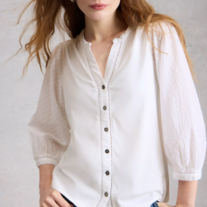 Chemisier blanc plumetis