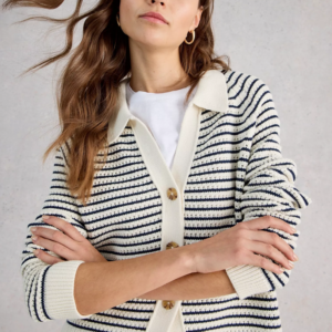 Gilet rayé col polo