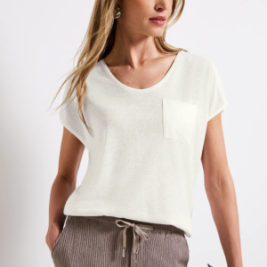T-shirt blanc avec poche