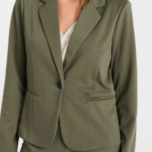 Blazer en jersey kaki