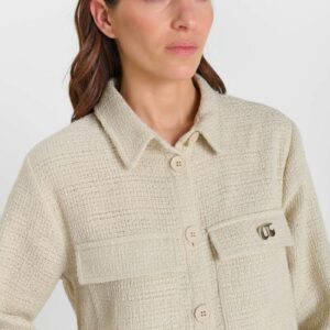 Veste en tweed beige