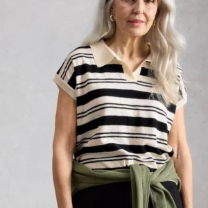 Polo en maille rayé